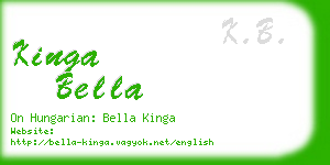 kinga bella business card